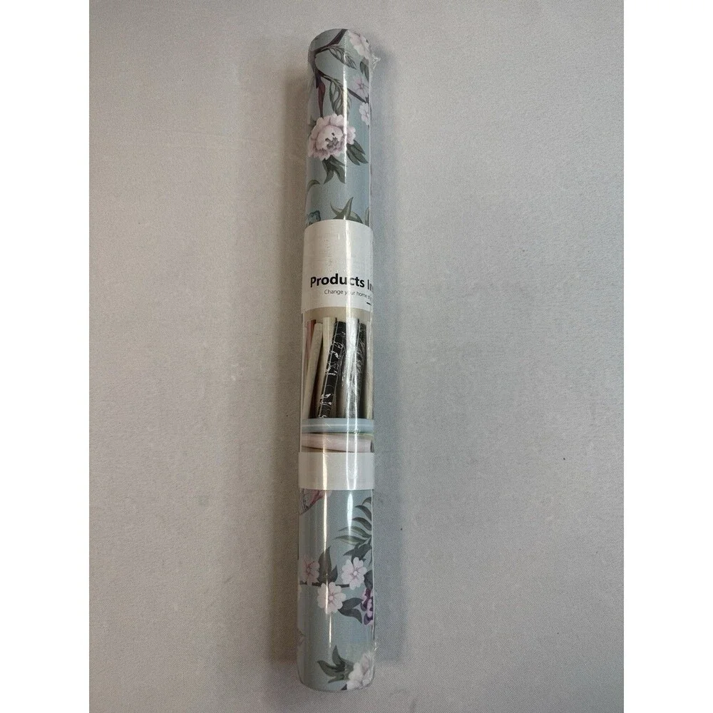 VEELIKE Vtg teal green Bird Wallpaper Peel & Stick  Floral Wallpaper 17.7